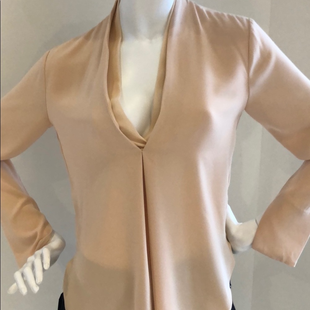Marlene Birger nude long sleeve blouse - Picture 2 of 3
